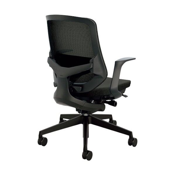 事務用チェア ブラック 固定肘付 SLEB513FB-BK 1点