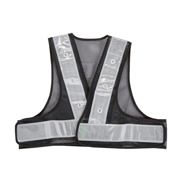 LED付ショート安全ベスト ネイビー×ホワイト SLENW 1点