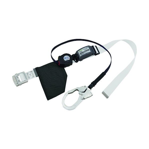 リーロックS2NEOライト ロック装置付巻取器+補助ロープ式胴ベルト (墜落制止用器具) ホワイト SLN505-WT 1点
