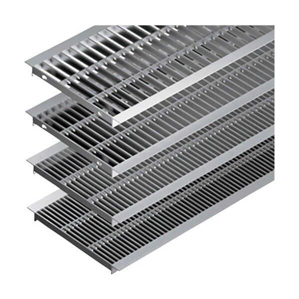 ステンレス製グレーチング 滑り止め模様付 歩道U字溝用 すきま11mm SMQHU-1015 P=15 1点