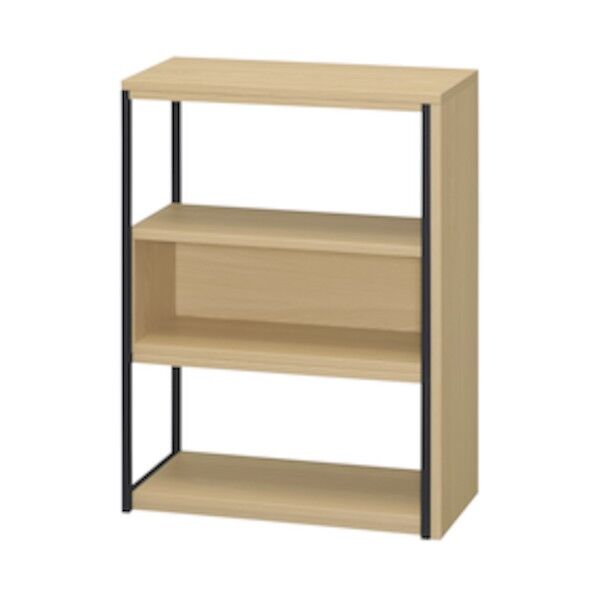296413 スライドオープンシェルフ ナチュラル/ブラック SOS-797-NT 1台