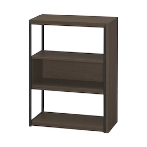 296412 スライドオープンシェルフ ウォールナット/ブラック SOS-797-WN 1台