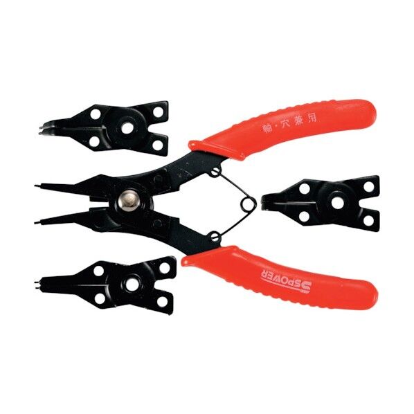 スナップリングプライヤセット レッド SP-15 1点