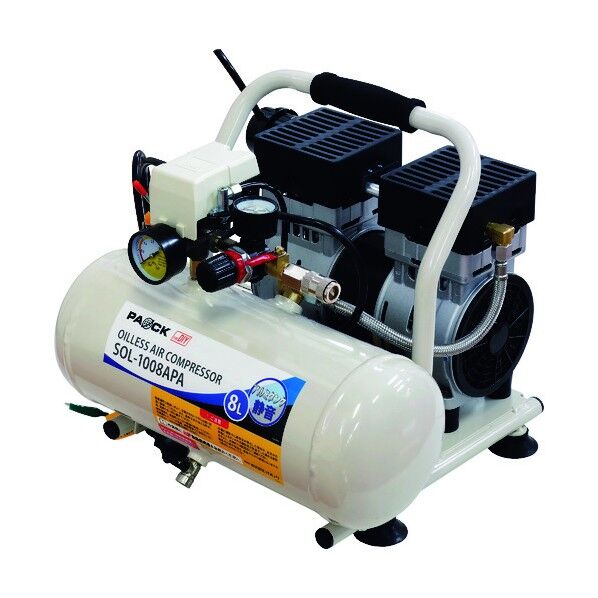 静音アルミタンクオイルレスコンプレッサ