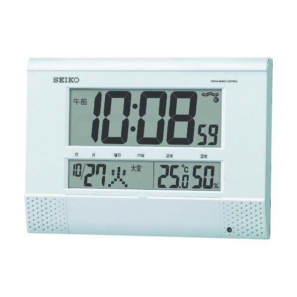 プログラムチャイム付き電波時計 SQ435W 1点