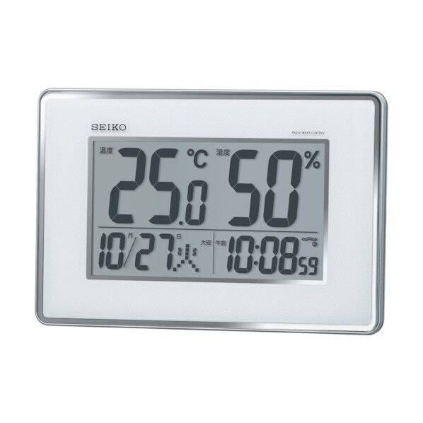 温湿度表示付電波時計掛置兼用