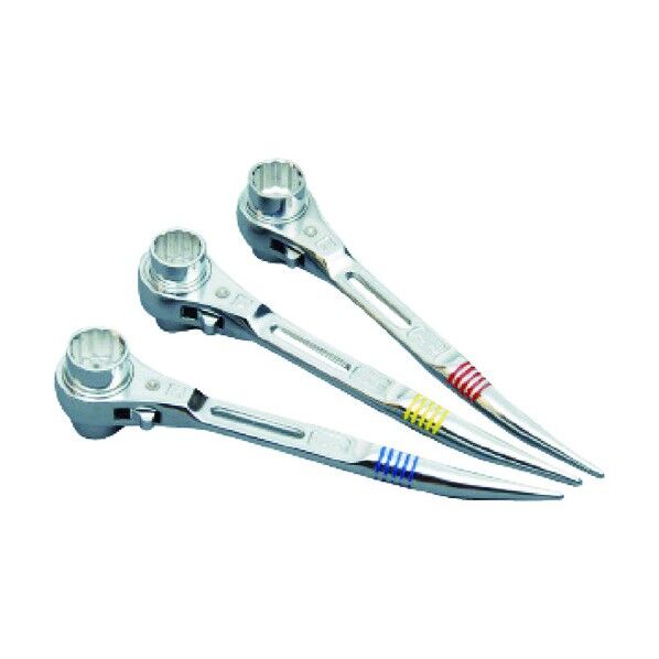 総ミガキ両口ラチェットレンチ(ショート・スライド穴付タイプ)