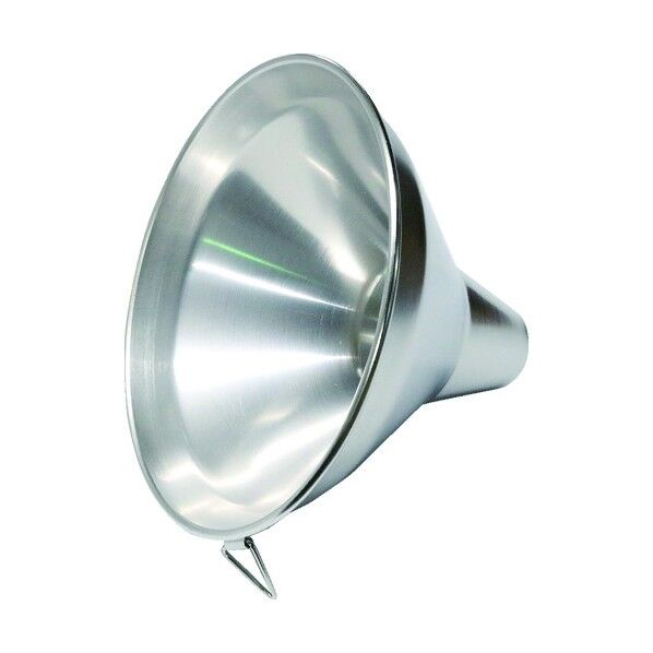 ステンレス太口ロート金具付き(粉ロート) 上径φ210×下径φ48×全長167 足長65