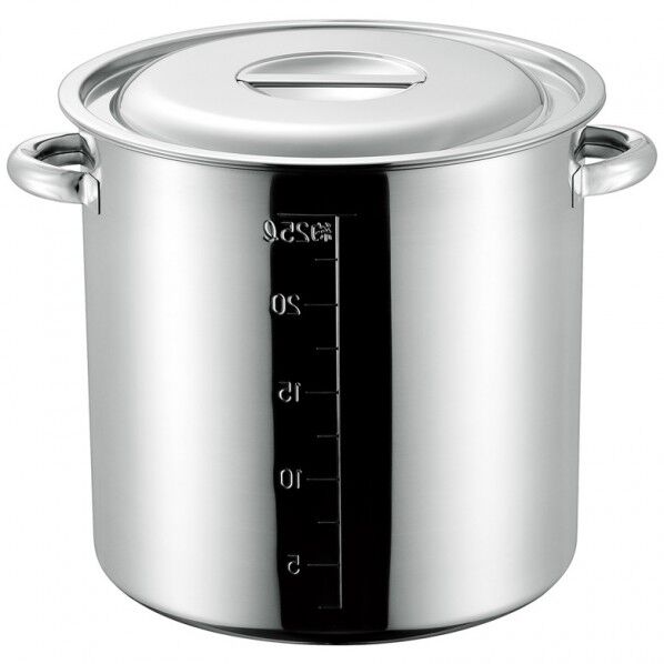 AG モリブデン目盛付寸胴鍋 30cm(21.0L) 1個