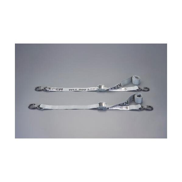 ※法人専用品※エスコ 50mmx1.9m/363kg 荷締ストラップ(グレー/2本組) EA982BA-6A 1ST...
