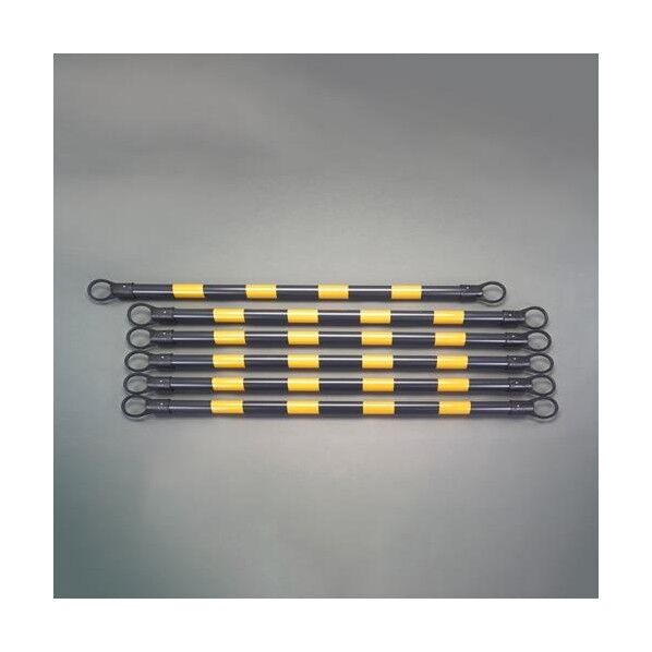 1.5m 太径ガードバー(黄/黒・6本) EA983FV-221 1組