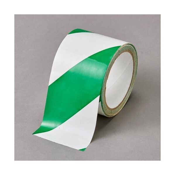 50mmx16.2m 危険警告テープ(緑/白 ラミネート) EA983G-66 1巻