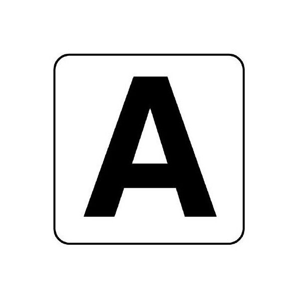 50x 50mm アルファベット表示ステッカー[A](1枚) EA983CW-101 1枚