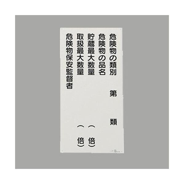 エスコ(esco) 600x300mm 危険物標識(鉄板/危険物種別～) EA983CZ-13 1枚