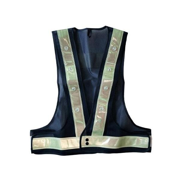 安全ベスト･LED(蓄光･紺/白)