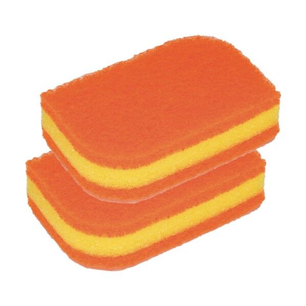 スコッチブライト 抗菌ウレタンスポンジたわし 3層リーフ型 2個