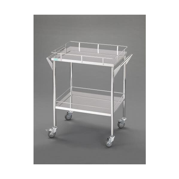 エスコ(esco) 750x450x835mm /2段 ワゴン(ステンレス製) EA956MV-22 1個