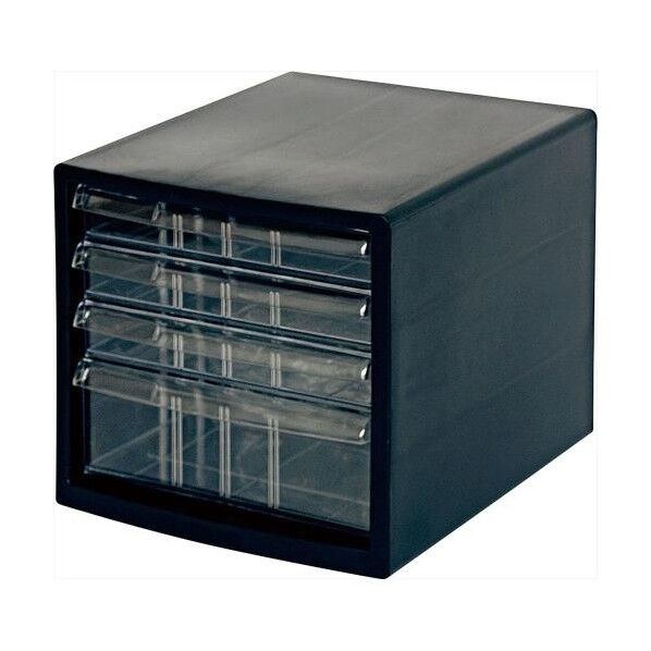 278x350x258mm/浅3・深1段 レターケース(黒) EA954JD-41 1台