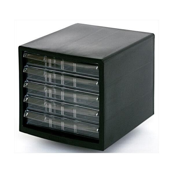 エスコ(esco) 278x350x258mm/5段 レターケース(黒) EA954JD-42 1台...