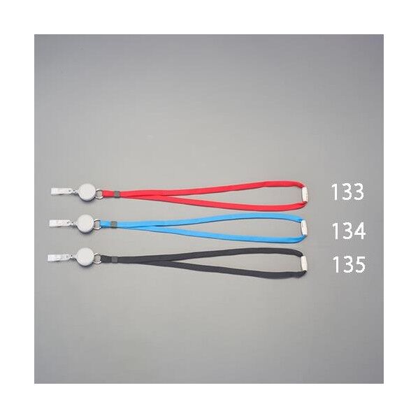 リール付名札用ストラップ 赤 80cm EA956VA-133 1個