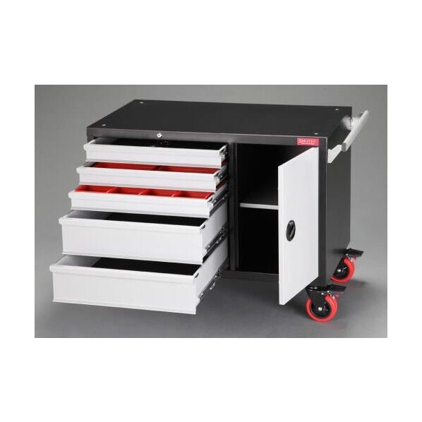 ※法人専用品※エスコ(esco) 1117x630x 800mm/ 5段 ツールワゴン EA956FD-3 1台