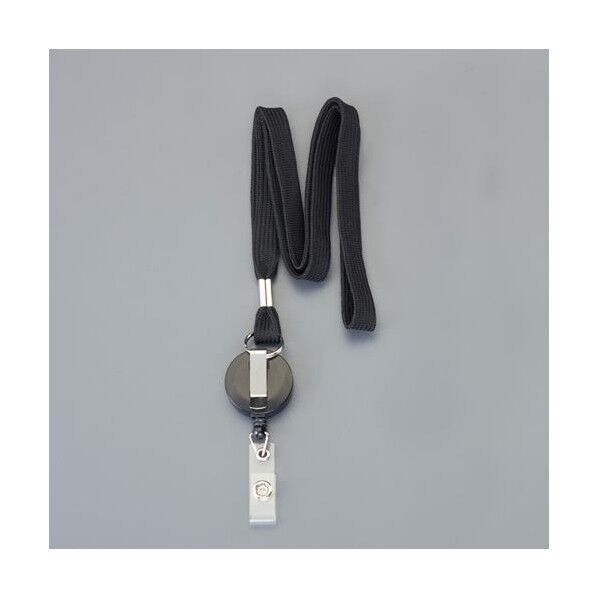 リール付名札用ストラップ 黒 91cm EA956VA-151 1本