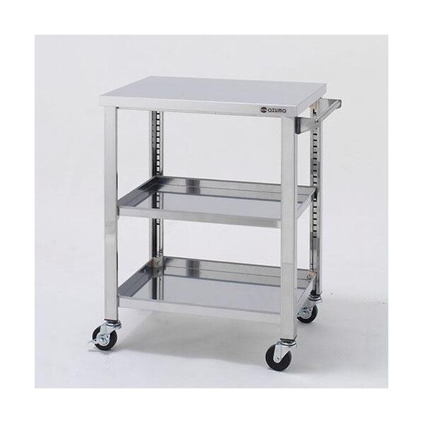 エスコ(esco) 900x450x800mm/100kg ワゴン(三段/ステンレス製) EA956NA-52 1台