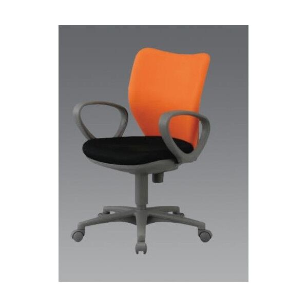 ビジネスチェアー(オレンジ/ブラック)