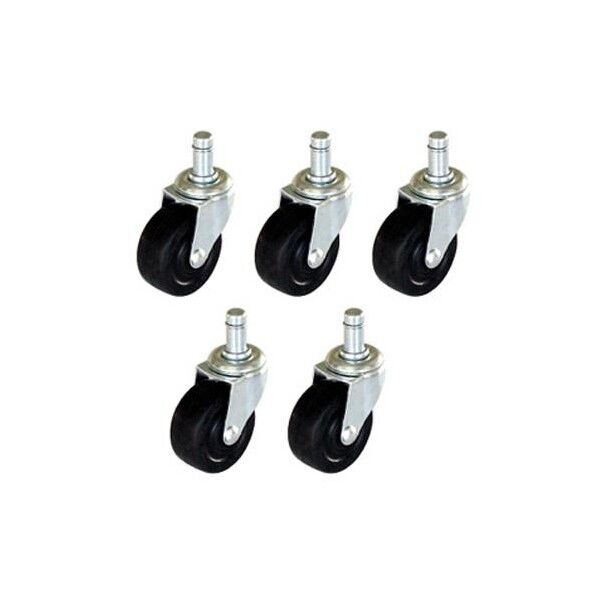 チェアー用ゴムキャスター(黒/5個)