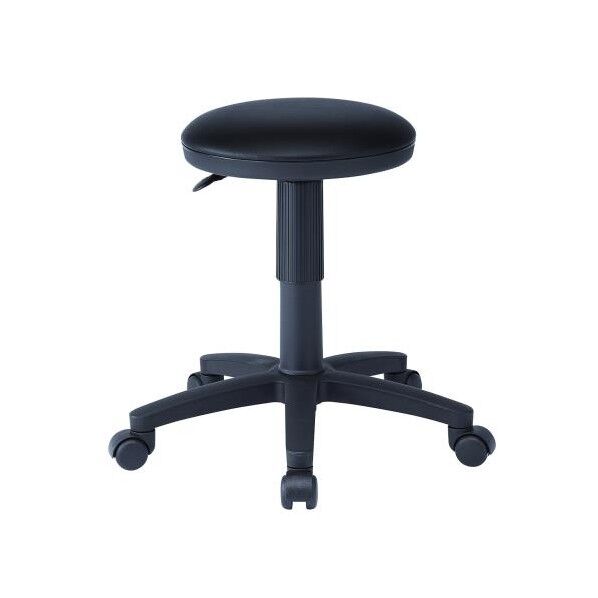 ※法人専用品※エスコ ワークチェア(ブラック) EA956XC-91 1個