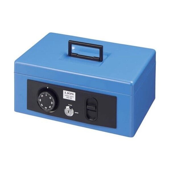 ※法人専用品※エスコ 315x232x133mm 手提げ金庫(ブルー) EA961KA-3 1台