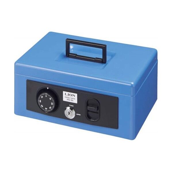 272x209x118mm 手提げ金庫(ブルー) EA961KA-4 1台