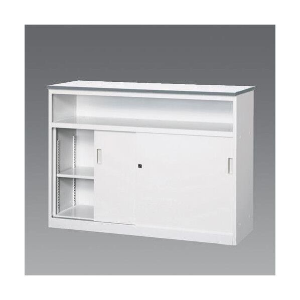 ※法人専用品※エスコ(esco) 1200x450x890mm カウンター(引戸/中棚付) EA954DL-1 1台