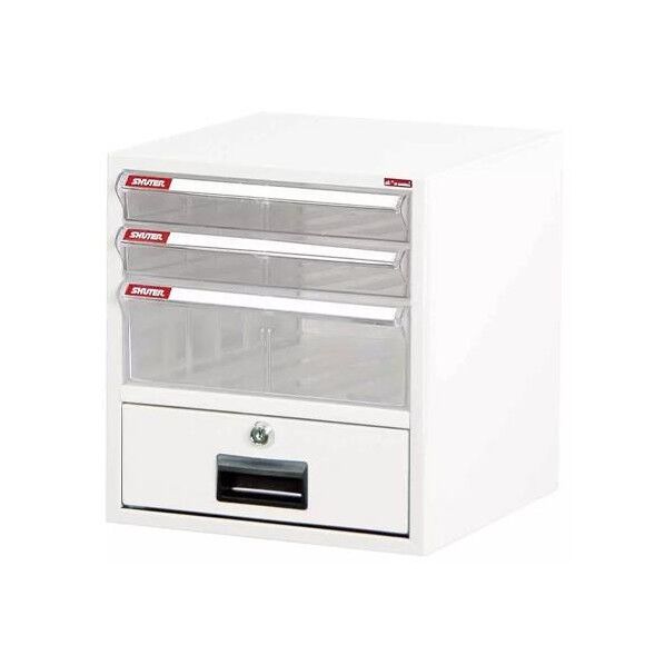 264x343x287mm/ 4段レターケース(スチール/鍵付