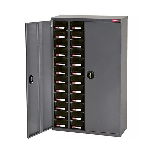 587x270x970mm/4列 12段パーツキャビネット(ドア付)