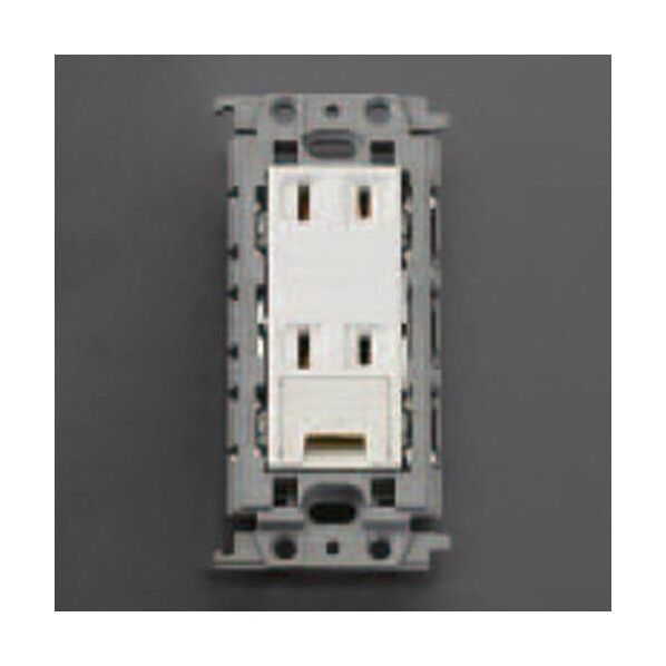 125V/15A 埋込コンセント(2口/アースターミナル)[絶縁枠] EA940CD-436 1