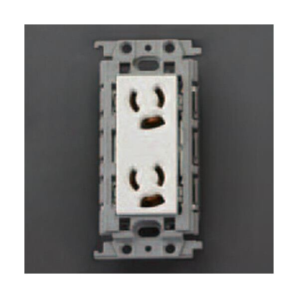 125V/15A 埋込コンセント(2口/接地付/抜止)[絶縁 EA940CD-438 1