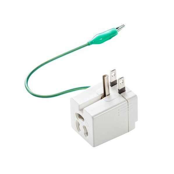 ※法人専用品※エスコ AC125V/15Aプラグ変換アダプター(温度ヒューズ内蔵 EA940BA-50 1個