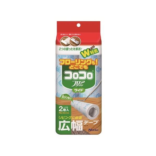 ※法人専用品※エスコ 240mm 交換用ロール(フローリング.カーペット兼用/2巻) EA922B-79 1PK