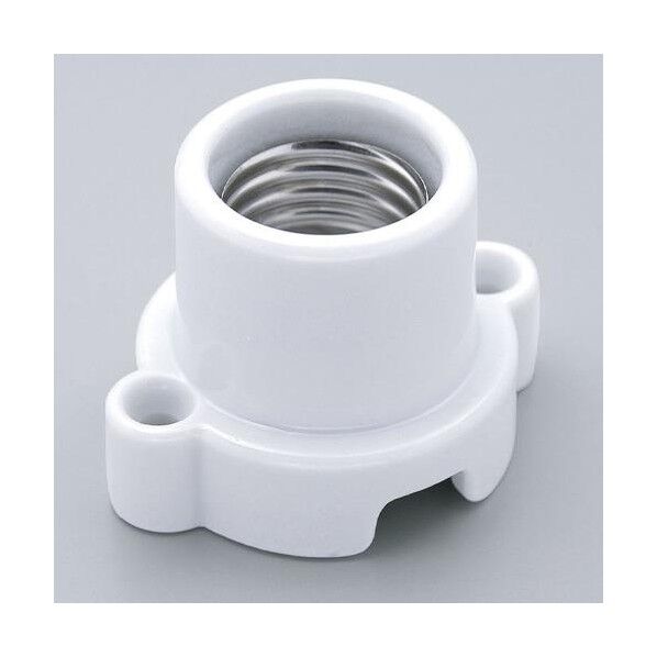 E26口金 丸型レセップ(磁器製/白)