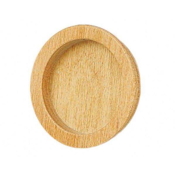 平面丸戸引手 白木ウッド 45 MW-8 1個