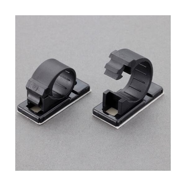 ※法人専用品※エスコ ケーブルクランプ(粘着付/100個) 14.0mm EA947FA-114 1袋...