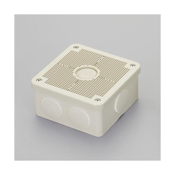 [防雨型] 防犯カメラ取付ボックス(ノック付/ベージュ)