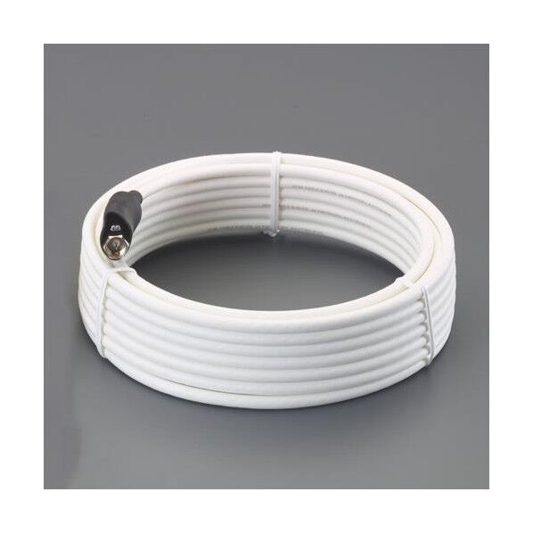 ※法人専用品※エスコ テレビ配線ケーブル(S4CFBAL/プラグ付/10m) EA940PL-106 1巻...