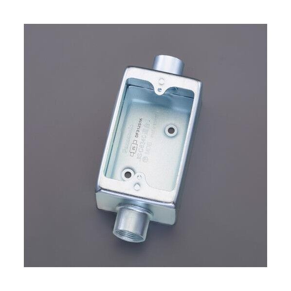 ※法人専用品※エスコ C25[1個用]露出スイッチボックス(直線2方出/薄鋼用 EA940CS-692 1個...