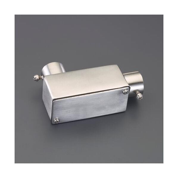 E19 [ステンレス製]ねじ無しユニバーサル(L形2方出)