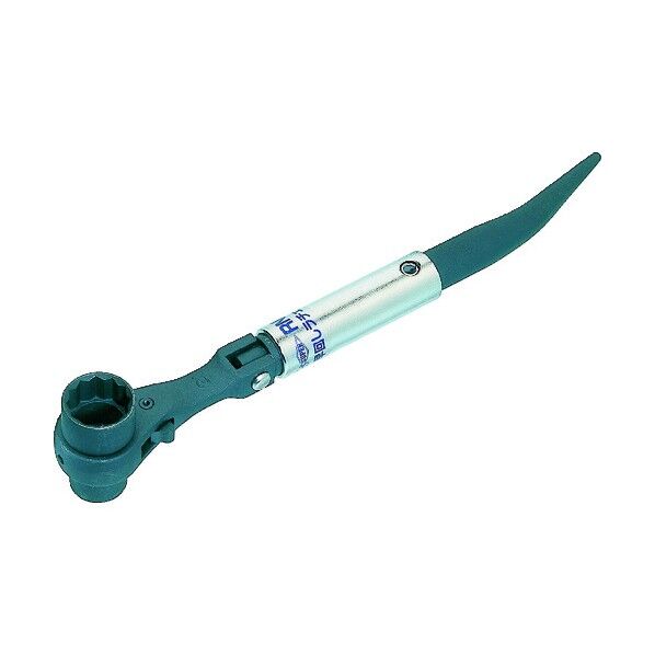 曲りシノ付両口ラチェットレンチ(首折れ・ショートタイプ)