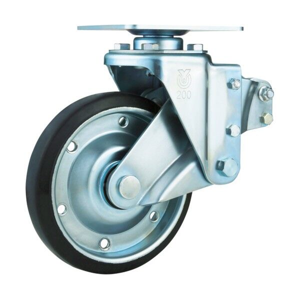 重荷重用クッションキャスター自在ゴム車輪