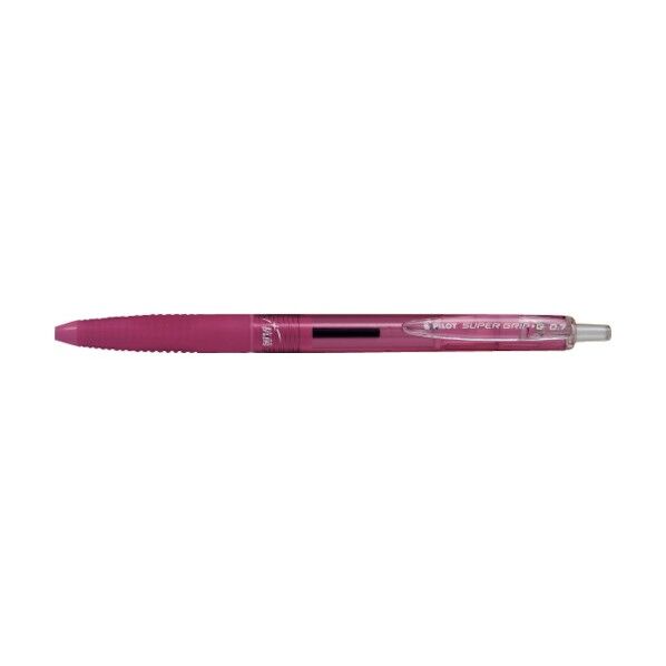 パイロットコーポレーション 油性ボールペン スーパーグリップG ノック式 抗菌仕様 クリアピンク BSGK-10FK-CP 1本
