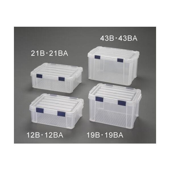 525x381x187mm 収納ケース(バックル付/クリアー)